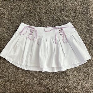 Sugar Thrillz Denim Pleated Skirt